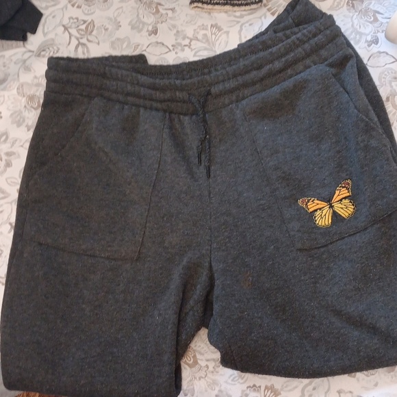 Love Streak Sweat Pants Gray with Butterfly Size XL sweatpants comfy - Picture 1 of 6